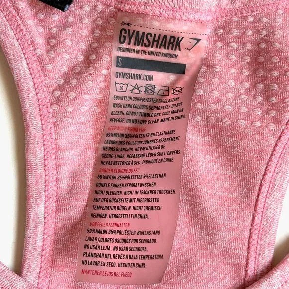 Gymshark Vital Seamless‎ Racerback Tank Top (Pink Marl) - Size Small - Picture 3 of 8